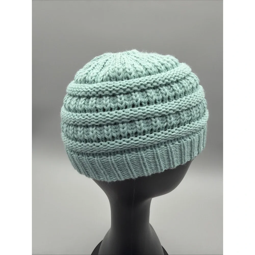 C.C Kids Solid Cable Knit Winter Beanie Teal One Size Fits Most